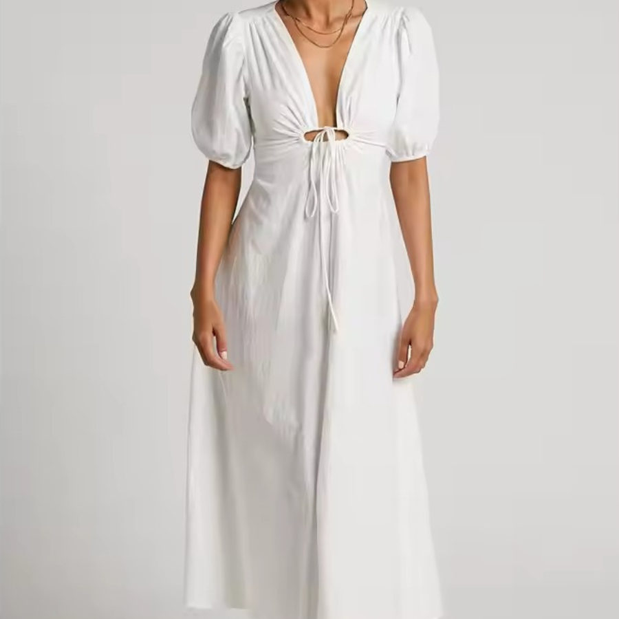 Deep V Long Dress