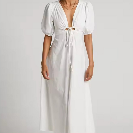 Deep V Long Dress
